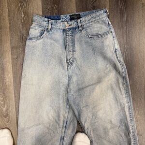 Balenciaga Men's Relaxed Fit Jeans in Light Blue